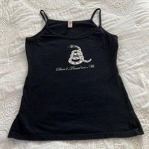 Medium Small don’t tread on me black tank top